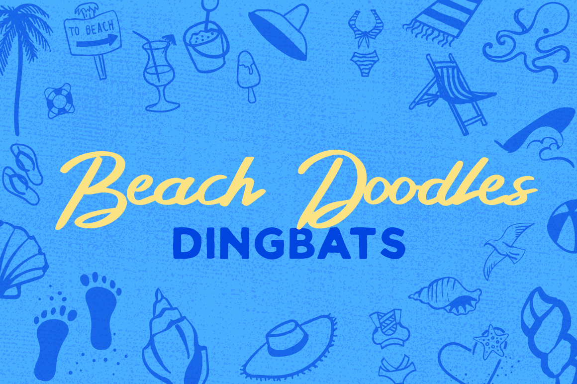Beach Doodles Dingbat Font for Summer Campaigns