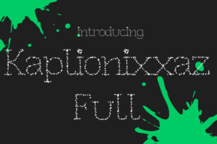 Kaplionixxaz Full: A Stippled Display Font for Editorial Design