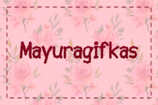 Mayuragifkas: A Stitch-Style Font for Brands